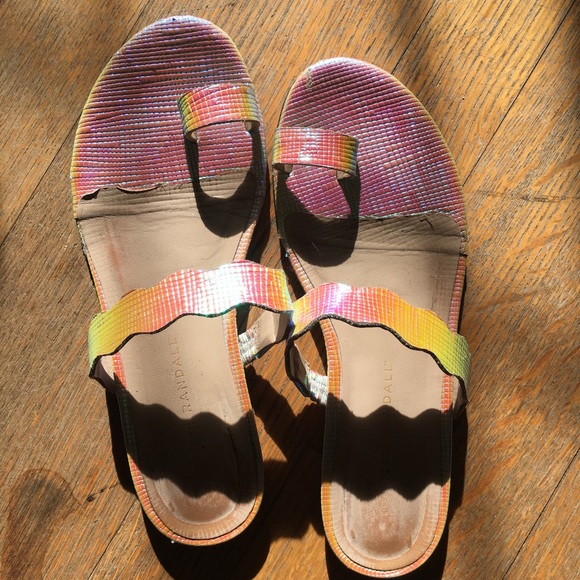 Loeffler Randall Iridescent Rainbow Slide Sandals - Picture 3 of 4